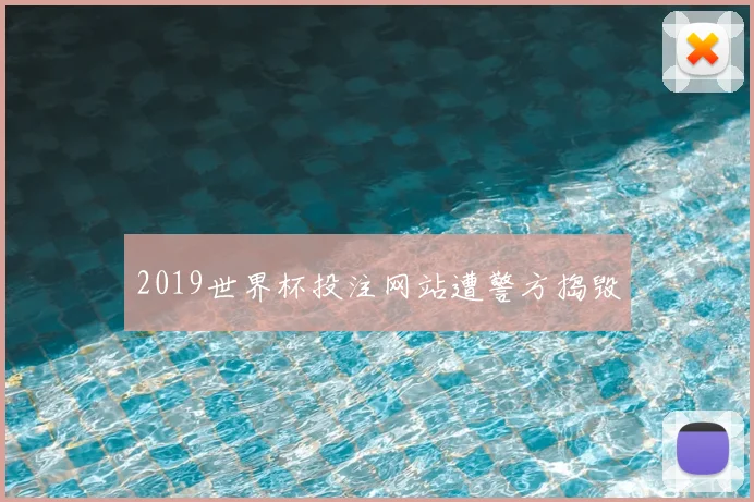 2019世界杯投注网站遭警方捣毁