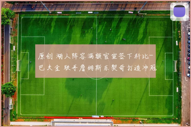 原创 湖人阵容满额官宣签下科比-巴夫金 联手詹姆斯东契奇打造冲冠豪华阵容